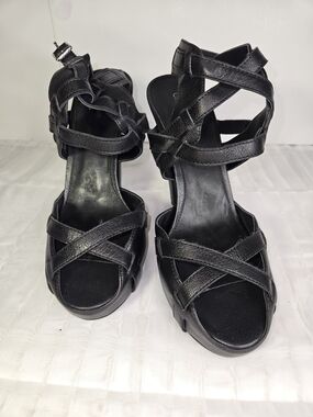 Calvin Klein Women's Black Strappy Platform Sandals
